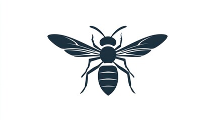 Silhouetted Bee Illustration