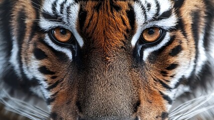 Intense gaze of a powerful tiger
