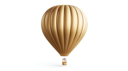 Obraz premium Majestic gold hot air balloon against a clear sky