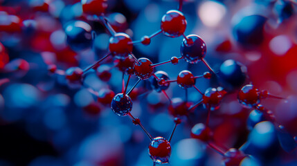 Of the red and blue molecules in an intricate network