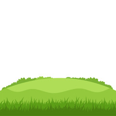 Obraz premium Land With Grass Flat Illustration