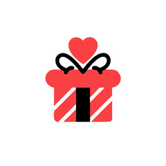 Sweet birthday gift icon representing love and celebration  