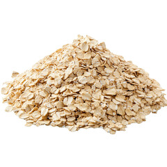 Heap of dry oatmeal flakes against a dark backdrop for healthy eating concepts