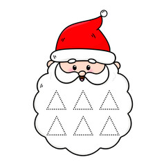 Santa Beard Tracing Lines Clipart for Kids Worksheets
Christmas Santa Beard Line Tracing Activity Graphic