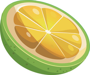 A vibrant vector art illustration of mamoncillo (Spanish lime) fruit, showcasing its green skin, tropical appeal, and fresh, juicy appearance
