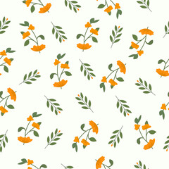 flat design flower nature pattern illustration for poster or social media or pamphlet.