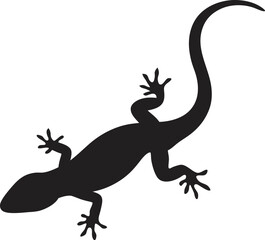 Lizard Silhouette PNG Transparent Background