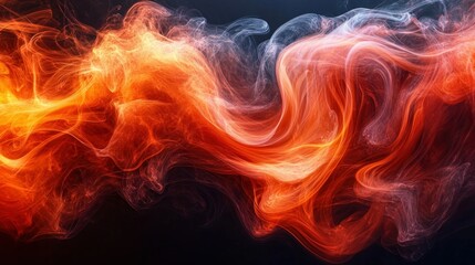 Abstract swirling smoke, vibrant colors