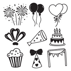 Party, celebration and event planning vector