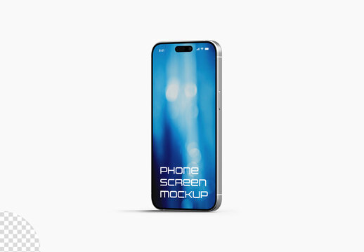 Mobile Phone Screen Mockup Isolated