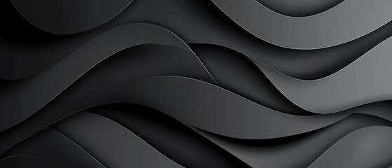 Obraz premium Flowing dark curves layered artistically