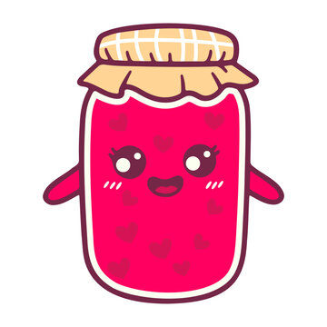 recommend clip art: illustration of kawaii a jar of jam