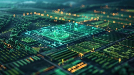 Obraz premium Smart farm technology