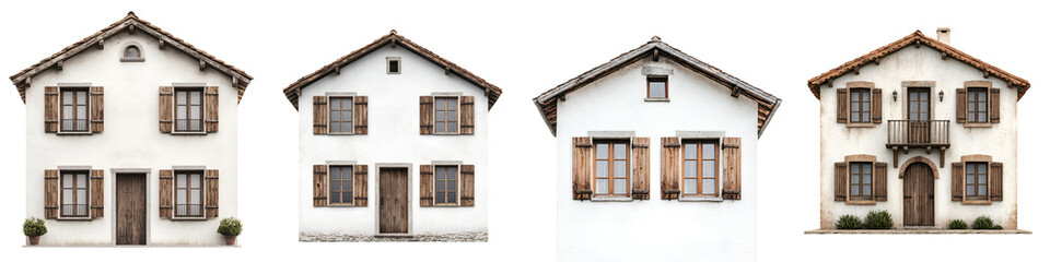 Traditional European Houses with Quaint Facades