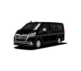 vector minivan van mpv luxury premium car illustration