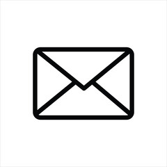 mail envelope line  icon vector on white background.