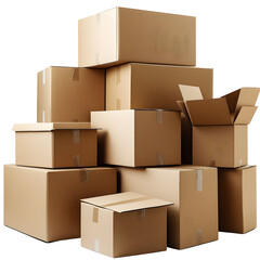 Cardboard Boxes Stack Illustration