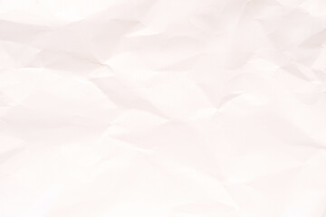 White crumpled paper background, copy space.