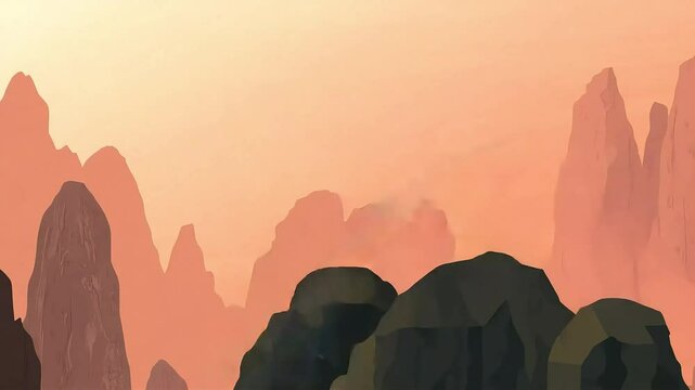 Crocodile on rocky outcrop sunset view