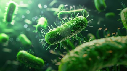 Fototapeta premium Various probiotic supplements in bottles and powders on a white surface..