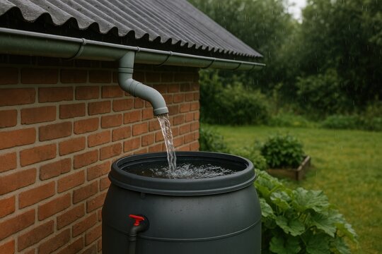 Fototapeta Rainwater collection system efficiency.