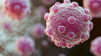 Obraz premium Microscopic view of virus particle