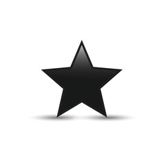 Fototapeta premium Black star emoji vector template illustration