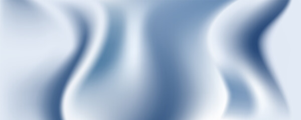 Abstract blue white luxury fabric wave background with copy space. Elegant shiny silk satin texture. Suit for wallpaper, cover, header, desktop, web, flyer. Vector illustration