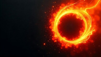  Grainy abstract background. Dark orange, white, black gradient with glowing circles. noise texture abstract poster banner design, created with generative ai