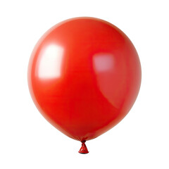 Single, vibrant red balloon, glossy surface, perfect sphere