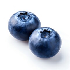 blueberries on white background