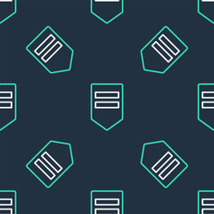 Line Chevron icon isolated seamless pattern on black background. Military badge sign. Vector