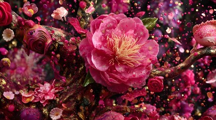 creative studio with walls covered in dynamic digital blueprints