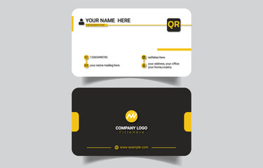 Realistic Minimal Business Card Design Template