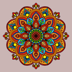 Mandala ornamental round lace pattern, Vintage decorative elements. Oriental pattern, vector illustration. Islam, Arabic, Indian, Moroccan, Spain, Turkish, Pakistan, Chinese, mystic, ottoman motifs