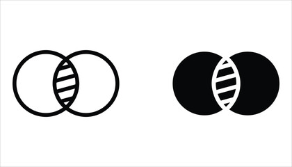 Venn diagram icon set. Venn diagram vector illustration from Analytics collection. vector illustration isolated on white background.	