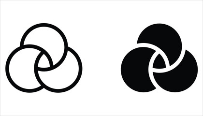 Obraz premium Venn diagram icon set. Venn diagram vector illustration from Analytics collection. vector illustration isolated on white background. 