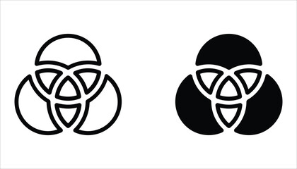 Venn diagram icon set. Venn diagram vector illustration from Analytics collection. vector illustration isolated on white background.	