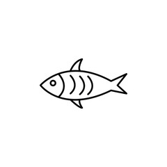 Beach Fish Fishing Outline Icon