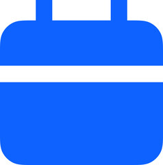 calendar blue simple vector icon