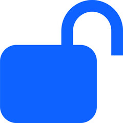 Obraz premium lock off blue simple vector icon