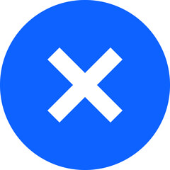 Fototapeta premium cancel blue simple vector icon