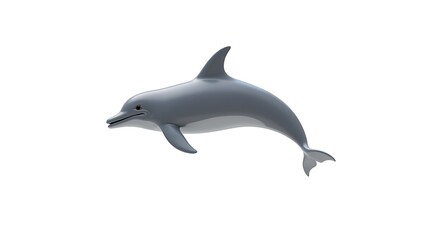 Fototapeta premium Simple dolphin graphic Isolated on white background