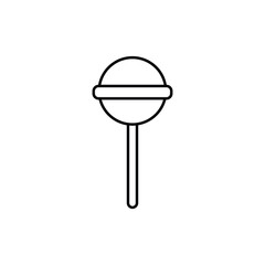 Candy lollipop icon vector, formed with simple shapes

