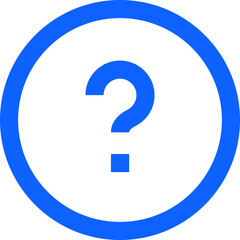 help blue simple vector icon