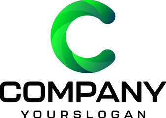 C letter logo with green gradient color
Used for Business and Brand Logo. Flat Vector Logo Design Template Elements