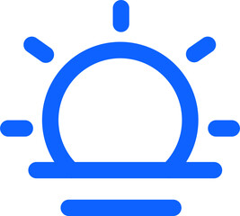 sunrise blue simple vector icon