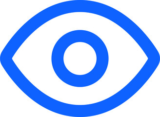 eye blue simple vector icon