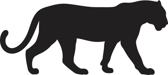 Tiger Silhouette EPS Design  Custom Vector Art of the Majestic Big Cat