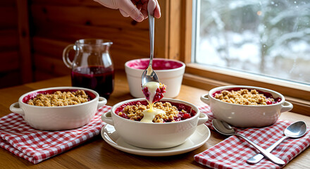 Swedish Smulpaj (Crumbly Fruit Crumble) 